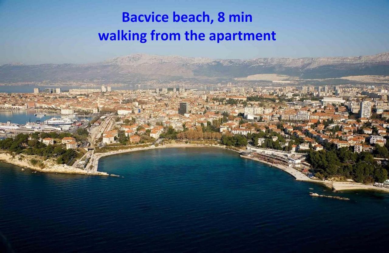 Modern Apt With Terrace 4 Min Walk To The Beach スプリト エクステリア 写真